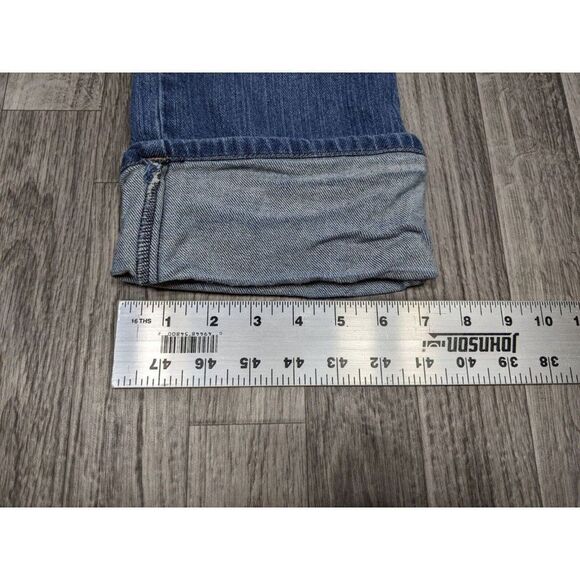 (3/$35) Mossimo Size 7 Low Rise Cuffed Embroidered Cropped Denim Blue Jeans - Picture 10 of 10